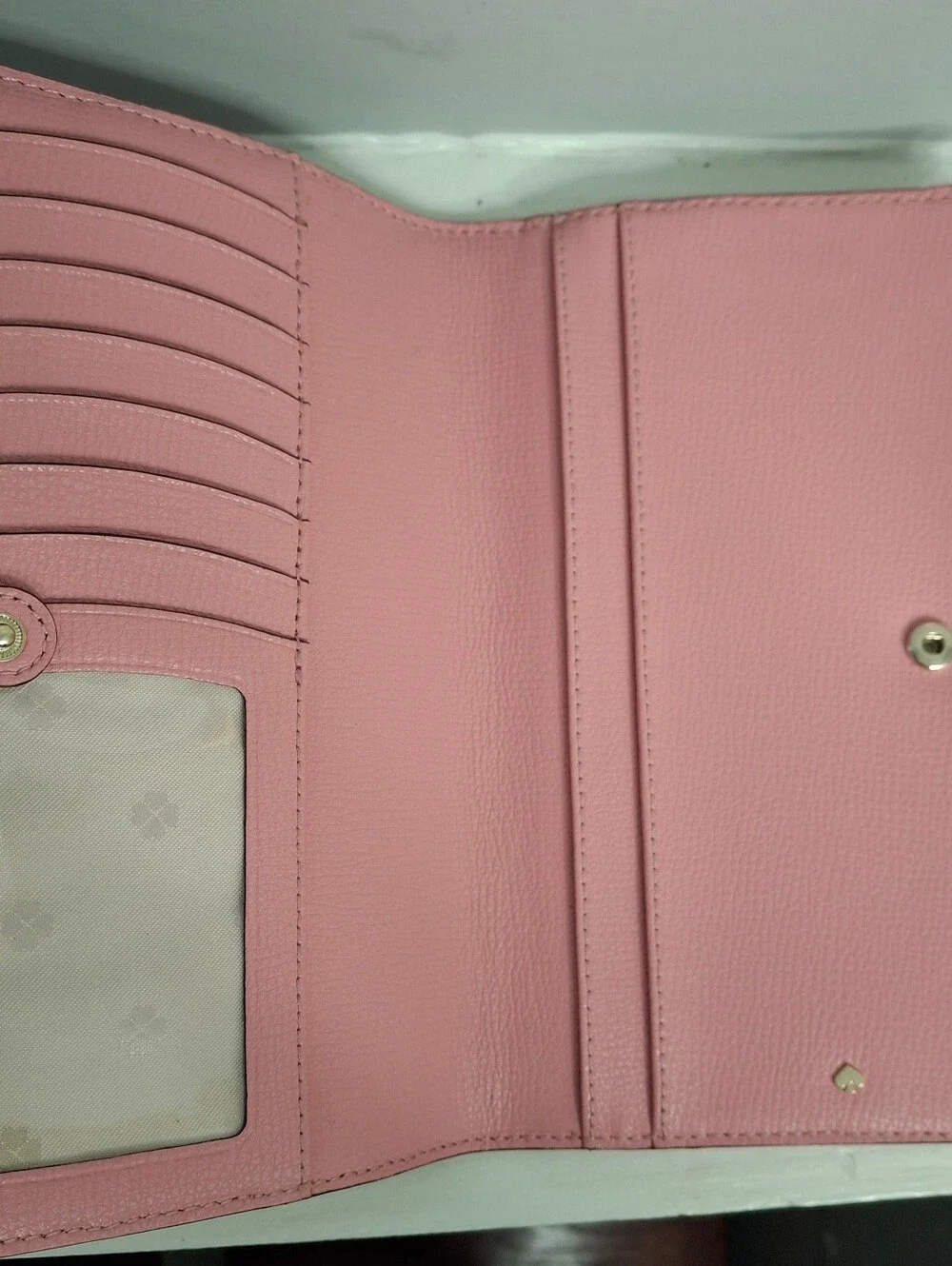 Kate Spade New York Pebbled Leather Continental Wristlet Wallet Pink NWOT